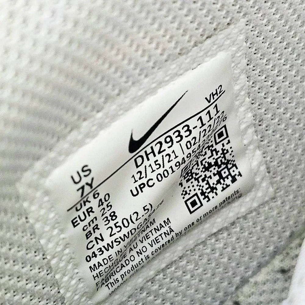 Nike White Air Force I's DH2933-111 Mid Size 7 Youth